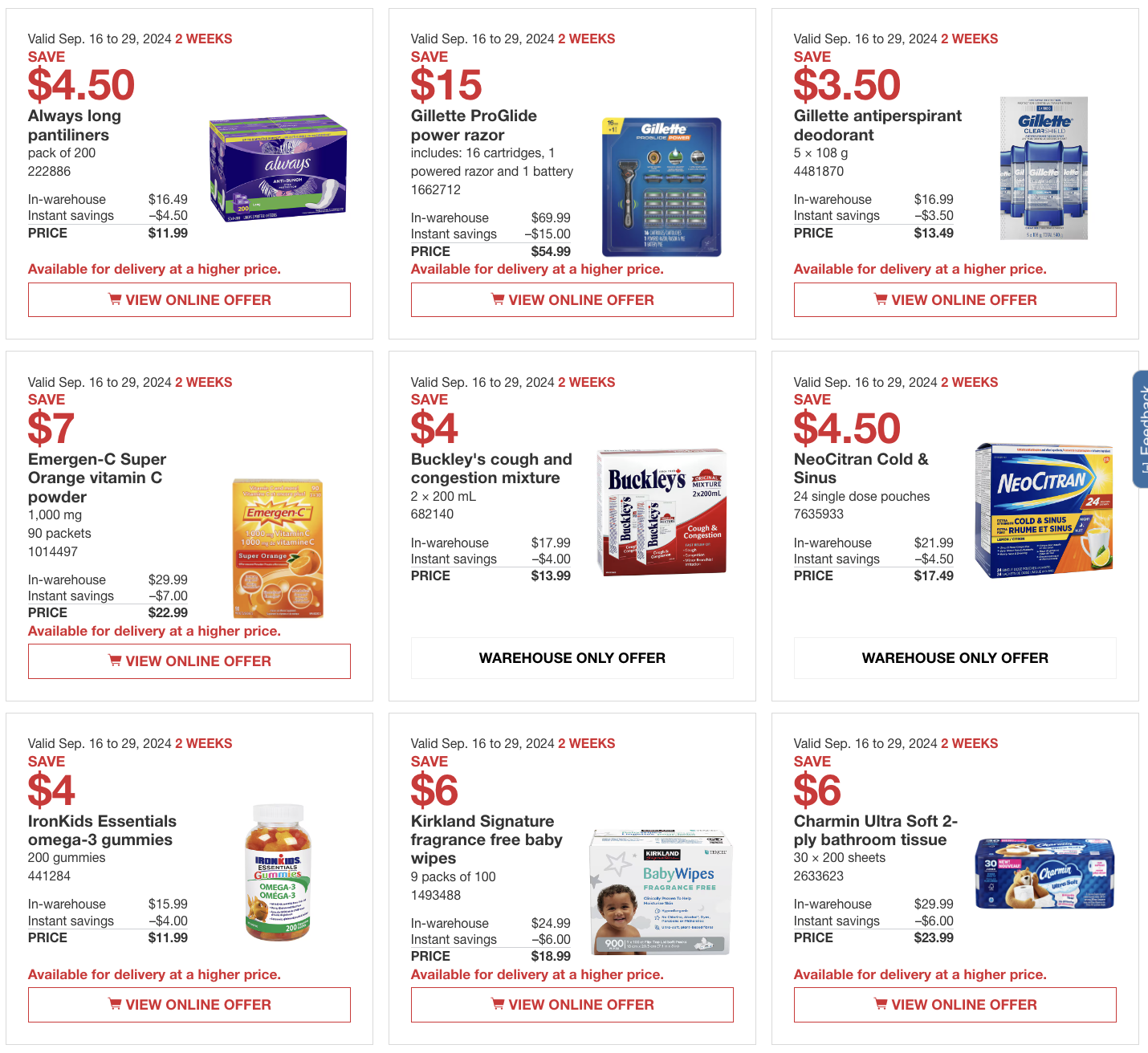 Costco Canada Coupons/Flyers Deals at All Costco Wholesale Warehouses